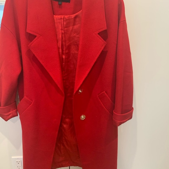 Kendal+Kylie oversized red coat - Picture 3 of 10